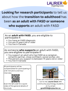 Poster advertising Transition to Adulthood Study