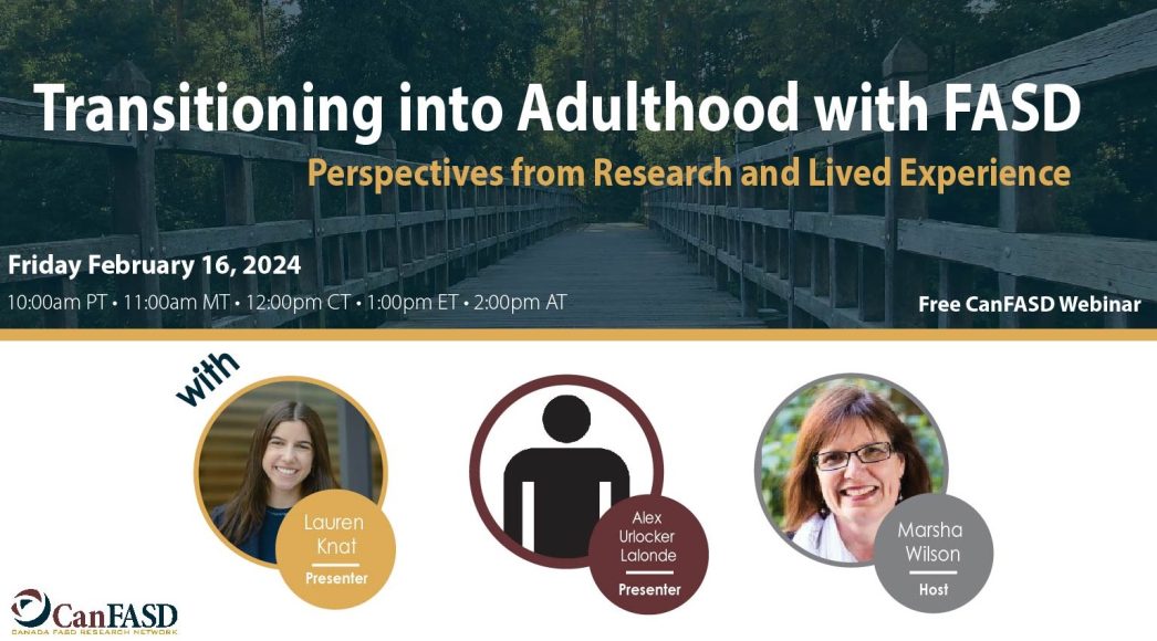 Transitioning into Adulthood with FASD webinar advert