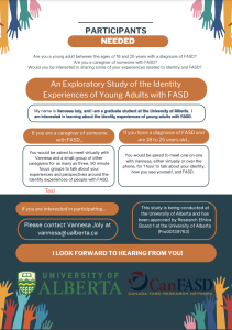 An Exploratory Study of the Identity Experiences of Young Adults with FASD Poster